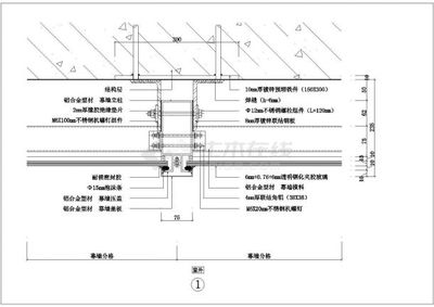 典型建筑工程幕墻裝修設計cad節點圖圖集(標注詳細)